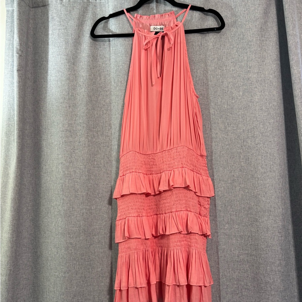 Ruffled Pink Halter Dress DO+BE